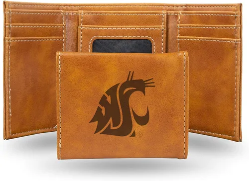 Vista 126 de NCAA Rico Industries - Billetera triple grabada con láser, con grabado láser, accesorio para hombre