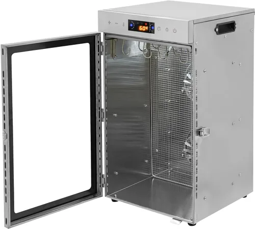 Vista 4 de Stainless Steel Biltong Drying Box with Light & 12 Hooks, 800W 24.5Qt