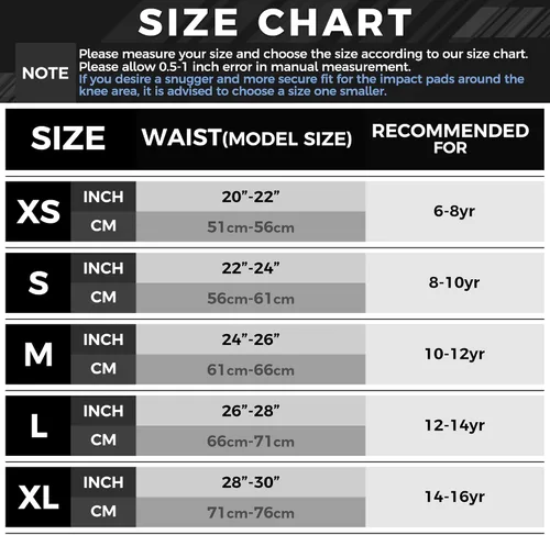 Vista 6 de Youth Kids Pants with Knee Pads Basketball Compression 34 Capri Padded Leggings Sport Tights Boys Girls