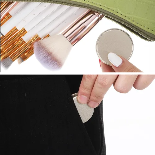 Vista 6 de Paquete de 6 tarros de lata de aluminio de 0.5 onzas, mini latas para ungüentos, mini lata recargable a prueba de fugas, tapa de rosca, recipientes