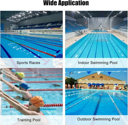 Vista 6 de Cuerda divisora de seguridad para piscina de 2.8 in y línea de flotador, con 2 ganchos de acero inoxidable premontados, 10 pies/16 pies/20 pies/26