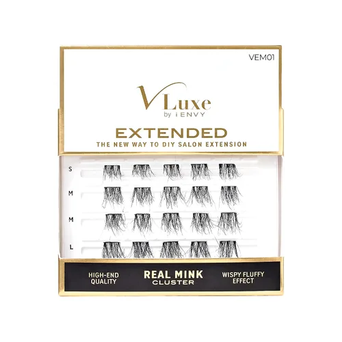 Vista 24 de VLuxe by iEnvy Extended Collection: Extensión de pestañas 3D extendida – Pluatherlight sintético reutilizable pestañas artificiales multipaquete