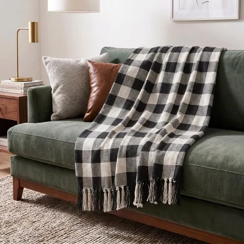 Vista 23 de Americanflat Manta de algodón suave y transpirable de 50 x 60 pulgadas, para sofá, cama, silla, mantas decorativas perfectas para el hogar
