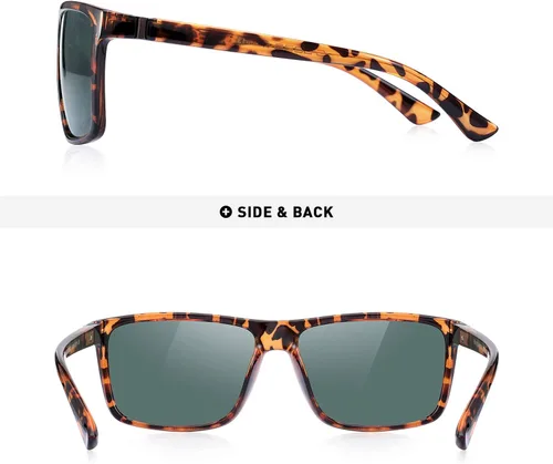 Vista 4 de MERRY'S Gafas de sol polarizadas para hombre y mujer, gafas de sol de pesca al aire