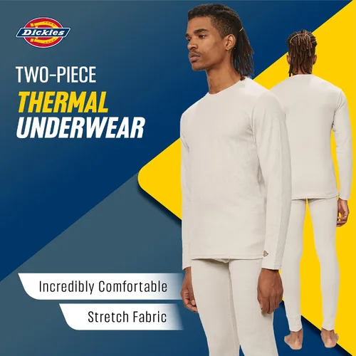 Vista 3 de Dickies Conjunto de ropa interior térmica Long Johns para hombre juego de capa base de 2 piezas para clima frío para hombre