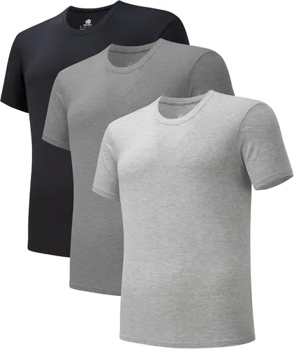 Vista 17 de DAVID ARCHY Paquete de 3/5 camisetas de cuello redondo transpirables
