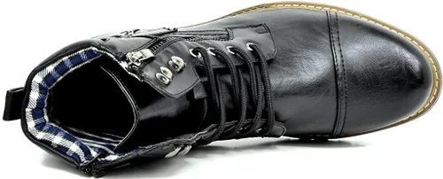 Vista 6 de Bruno Marc Men's Motorcycle Combat Boots Zipper Biker Boot