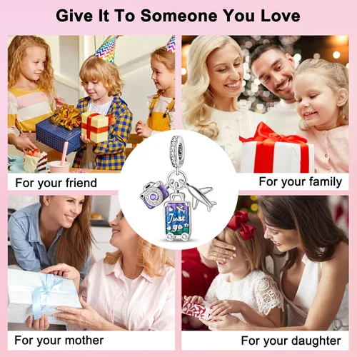 Vista 7 de Abalorios de plata de ley 925 con letras de la A ~ Z, para pulseras, collares, Día de San Valentín, Día de la Madre, joyería regalos para mujeres