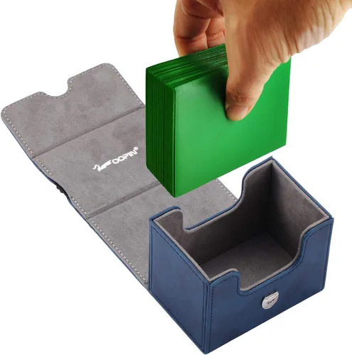 Vista 3 de Zoopin - Caja de cuero con contador de vida giratorio integrado (azul)