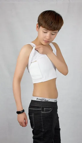 Vista 3 de Camiseta sin mangas elástica de malla para Tomboy Trans Lesbian