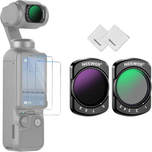 Vista 12 de NEEWER Filtro ND2-32 variable compatible con DJI Osmo Pocket 3, filtro magnético ND ajustable de 1 a 5 paradas limitadas, accesorios para cámara