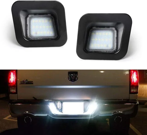 Vista 8 de Gempro Luces LED para Placa de Matrícula Trasera del Parachoques con Arnés de Cableado con Conector Pigtail para Camioneta Pickup Dodge Ram
