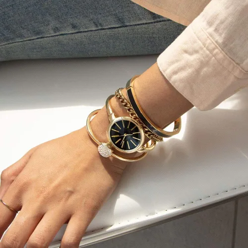 Vista 6 de Anne Klein, AK1470, juego de reloj y pulsera tipo esclava para mujer.