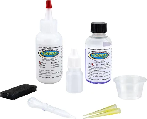 Vista 6 de RecPro Kit de reparación de plástico RV para faldones de guardabarros, bañeras, salpicaderos, tanques de ABS y más (negro)