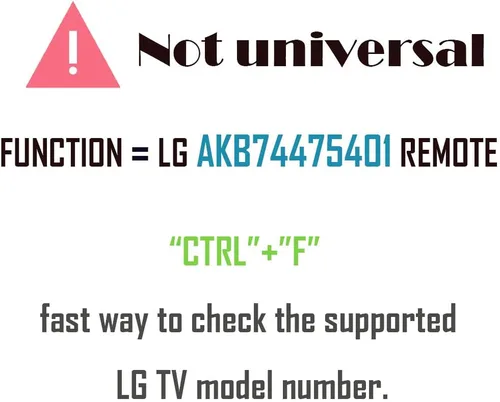 Vista 2 de AKB74475401 Reemplazo para control remoto LG para Smart TV 49UF6430 43UF6400 49UF6490 49UF6400 43UF6430 43LF5900 55UF6450 49UF6900 49LF5900 322