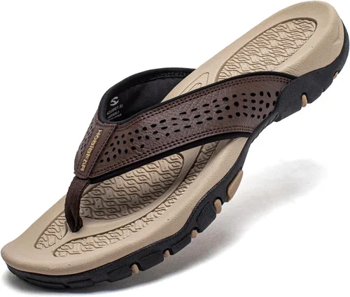 Vista 15 de PowerTRC Sandalias de playa para hombre Sandalias de playa para interiores y exteriores, sandalias deportivas y casuales Negro/Rojo