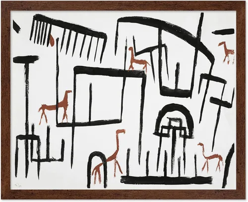 Vista 22 de Poster Master Póster clásico, impresión expresionista vintage, regalo para artistas, amigos, animales en un recinto, horquilla, abstracto, cubismo