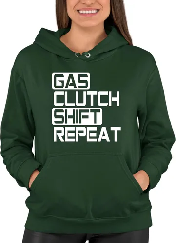 Vista 14 de Go All Out Sudadera con capucha Gas Clutch Shift Repeat para hombre y mujer