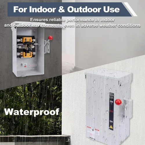 Vista 3 de Interruptor de Transferencia de Generador de 100A, Interruptor de Seguridad Universal de Doble Tiro de 24000W, Interruptor de Transferencia Manual