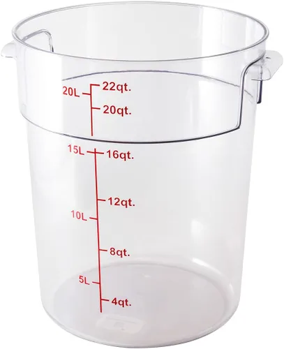 Vista 2 de Met Lux - Contenedor de almacenamiento de alimentos de 22 cuartos de galón, 1 recipiente redondo de almacenamiento comercial, tapa se vende por