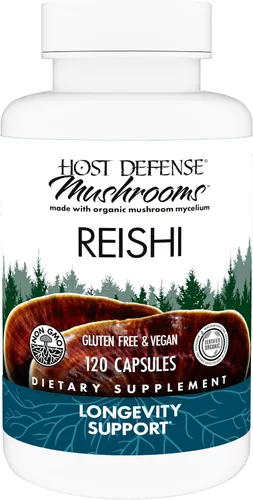 Vista 9 de Host Defense Cápsulas Reishi - Suplemento de apoyo para la salud del corazón y el sistema inmunológico - Suplemento de hongos para apoyar la energía