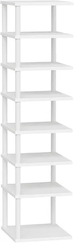 Vista 11 de HOOBRO Zapatero vertical, estante estrecho de 6 niveles, organizador de almacenamiento de zapatos para espacios pequeños, 11 pulgadas de largo x 11