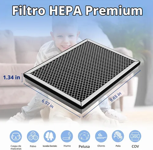 Vista 3 de Filtro de repuesto compatible con purificador de aire MA 25 S1/W1