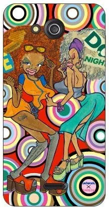 Vista 50 de MSOJ1C-ABWH-151-M827 Cute Dancers, Circle and Yellow Back Design by Artwork/for Xperia J1 Compact D5788/MVNO Smartphone (SIM Free Device)