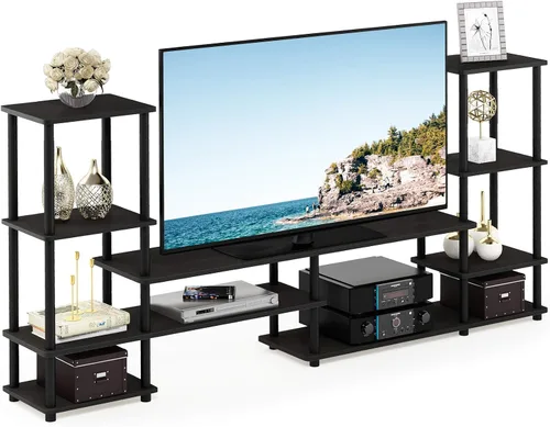 Vista 67 de Furinno 11191BK THE Centro de Entretenimiento Soporte para TV, Negro