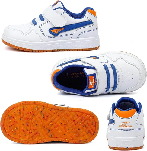Vista 6 de Dr Kong Boys Girls Skate Shoes for ToddlerLittle Kid Sneakers Athletic Anti-Slip Hook & Loop Healthy Shoes