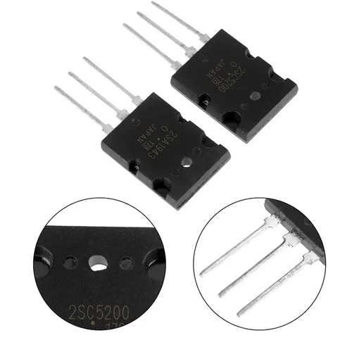 Vista 5 de Kit de transistor 2SC5200, 5 × y 5 × 2SC5200 transistor de potencia NPN transistor electrónico amplificador de potencia amplificador transistor