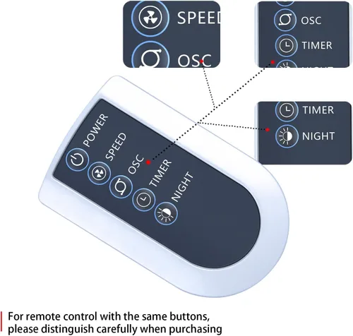 Vista 4 de Nuevo control remoto de repuesto compatible con ventilador de torre Lasko T42951 T42954