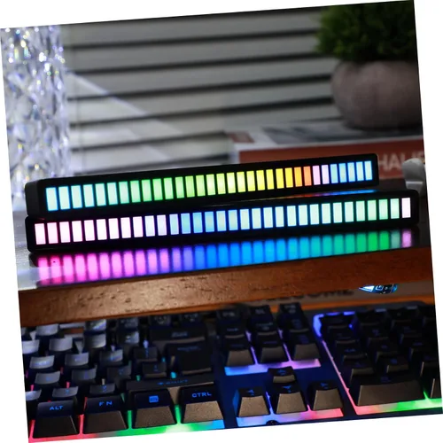 Vista 5 de DOITOOL 2 unids lámpara de sonido reactiva luces ambientales barras Led s RGB barras TV ambiente ing tiras tiras RGB s acrílico control de voz
