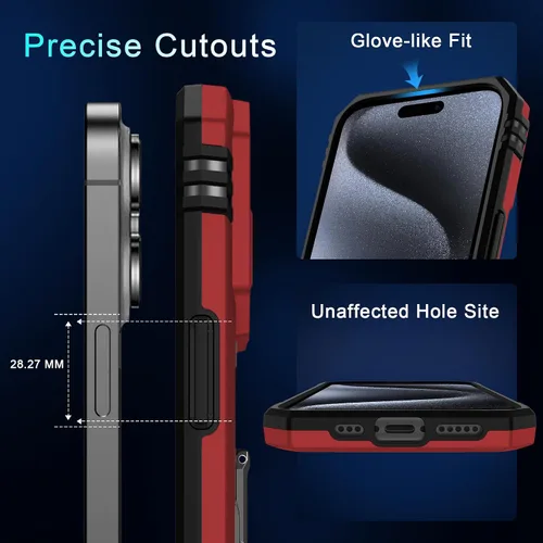 Vista 30 de DEERLAMN Funda para iPhone Xs Max con funda deslizante para cámara + protector de pantalla, soporte giratorio de anillo de grado militar a prueba