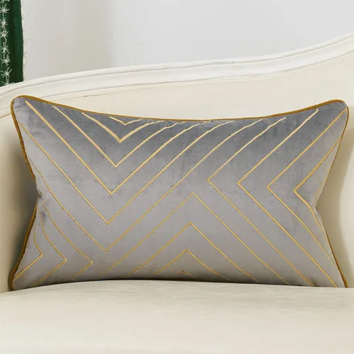 Vista 10 de Avigers Funda de almohada de 18 x 18 pulgadas, gris, terciopelo, cremallera
