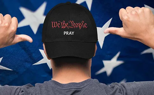 Vista 8 de Sombrero de camionero con diseño de cruz de fe cristiana para hombre