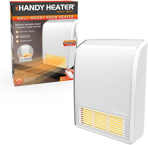 Vista 11 de Ontel Handy Heater - Calentador de espacio de núcleo de cobre de 1500 W Calentador de cerámica con termostato ajustable Pequeño calentador