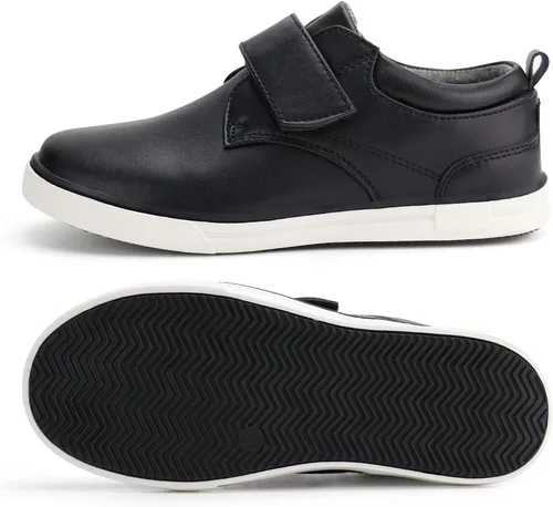 Vista 2 de firelli Mocasines para niños con gancho y lazo para uniforme escolar zapatos Oxford casuales