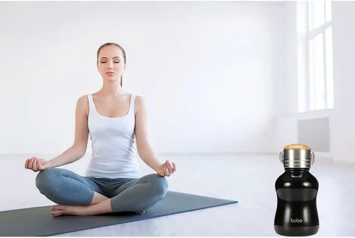 Vista 7 de YOHKOH Mini Botella de Agua Aislada al Vacío Con Tapa de Bambú - Botella de Agua Térmica de Acero Inoxidable para Mujeres, Niñas, Niños, Botella