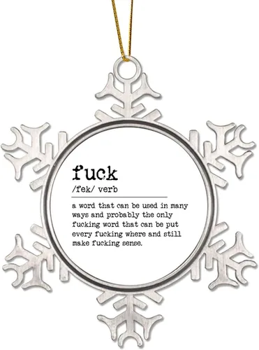 Vista 25 de Como se discutió Definición Diccionario Palabra Significado Cita Metal Copo de Nieve Adorno de Navidad para Árbol de Navidad Colgante Bola Invierno