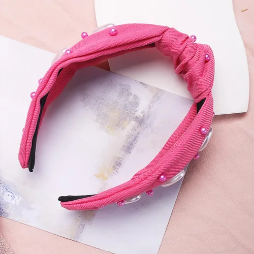 Vista 7 de Doneace Diadema de diamantes de imitación para el día de San Valentín para mujeres y niñas, diadema anudada con corazón blanco, linda moda rosa