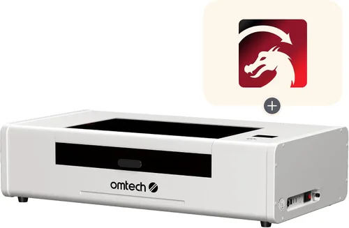 Vista 12 de OMTech Polar Lite - Grabador láser de CO2 con refrigerante láser de CO2, máquina de grabado láser de escritorio de 20 x 12 pulgadas, 55 W para uso