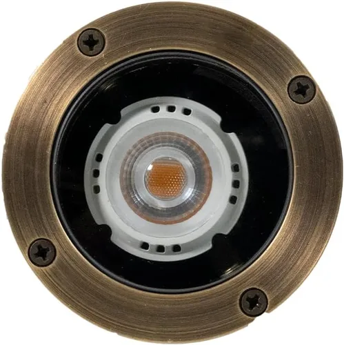 Vista 3 de VOLT Mini luz de grado IP68 impermeable 3 en 1 de 12 V con parte superior de latón (bronce) para iluminación de paisaje de bajo voltaje de camino