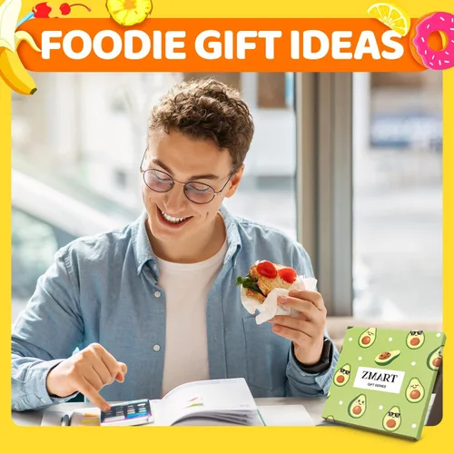 Vista 6 de Zmart Funny Gifts for Men - Pineapple Avocado Socks for Teens, Popcorn Sushi Sauce Socks