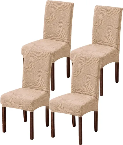 Vista 25 de Fundas para Sillas de Comedor, Fundas para Sillas de Comedor Elásticas Parsons, Protector de Sillas de Cocina para Comedor, Extraíbles, Lavables