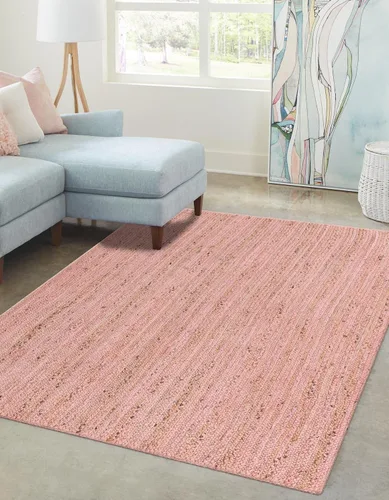 Vista 18 de Unique Loom Alfombra trenzada de la colección de yute - Dhaka (1' 2" x 6' 1", camino de mesa, gris)