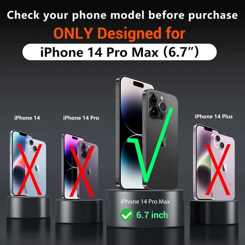 Vista 2 de MOZOTER Funda magnética para iPhone 14 Pro Max [compatible con Magsafe] [protección contra caídas de grado militar]