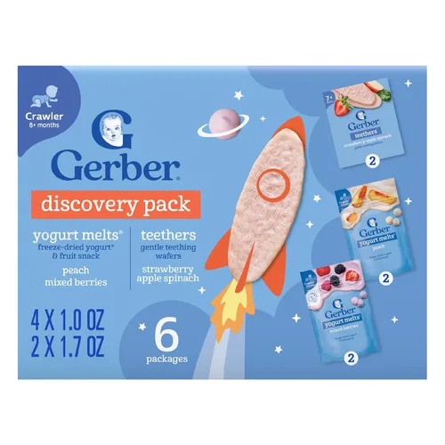 Vista 19 de Gerber Paquete variado de aperitivos de yogur para derretir etapa 3, paquete de 8