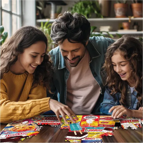 Vista 3 de White Mountain Puzzles Things I Ate As A Kid Collage Puzzle - Rompecabezas de 1000 piezas