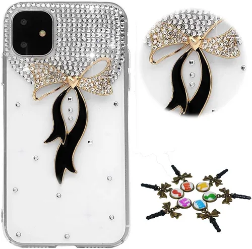 Vista 29 de Sparkle - Funda para teléfono compatible con Samsung Galaxy Z Flip 2 5G - Elegante - Funda 3D hecha a mano con diseño de diamantes de imitación